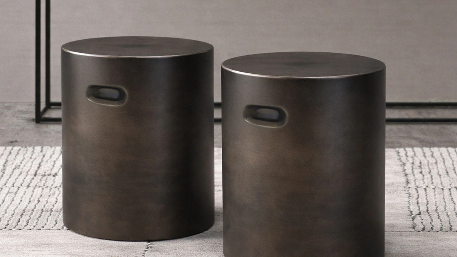 Pouf Nappe in gres porcellanato di Adriani e Rossi