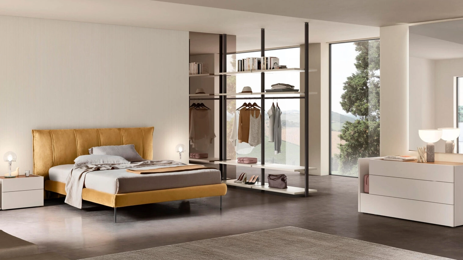 Letto imbottito Alby di Maronese