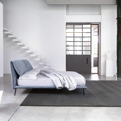 Letto in tessuto imbottito Eos di Noctis