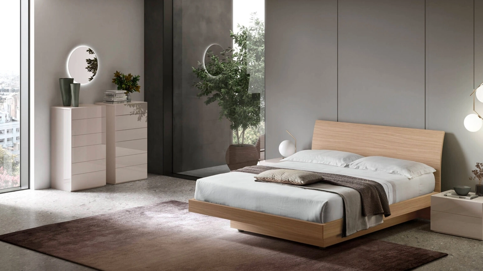 Letto con testiera Vela di Maronese
