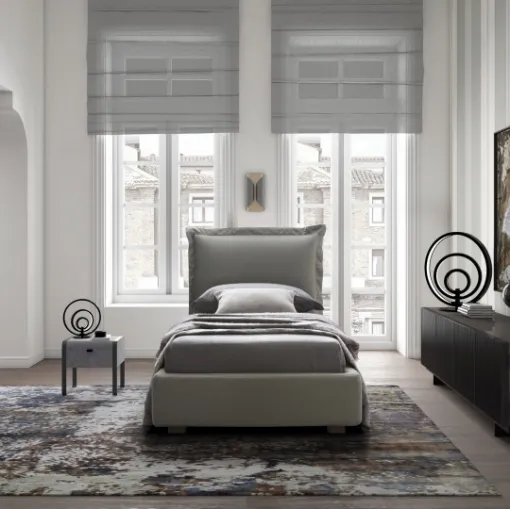 Letto singolo in tessuto Chloè Romantic di Noctis