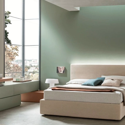 Letto Sky Imbottito con contenitore di Maronese