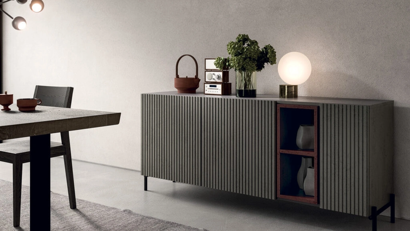 Madia in legno cannettato Star di FGF Mobili