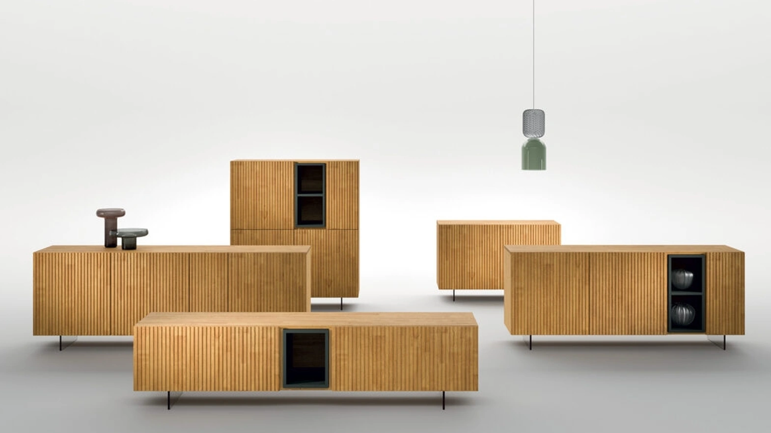 Madia in legno cannettato Star di FGF Mobili
