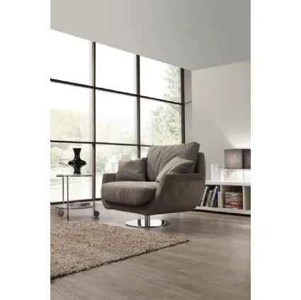 Poltrona Aster Swivel in tessuto imbottito di Sofangel