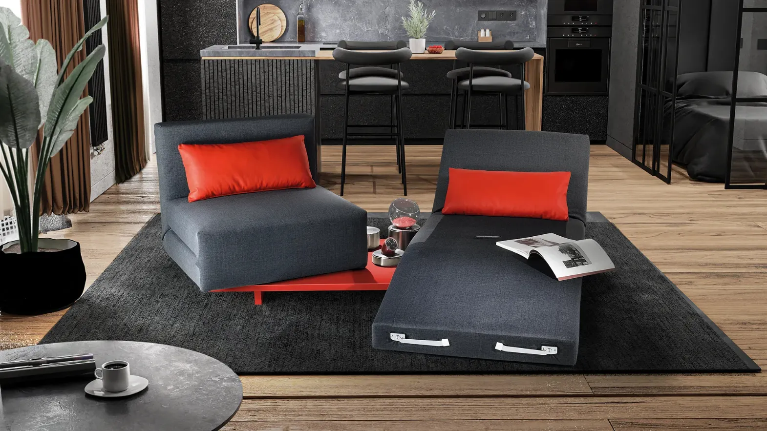 Divano trasformabile Voilà Opla di Family Bedding