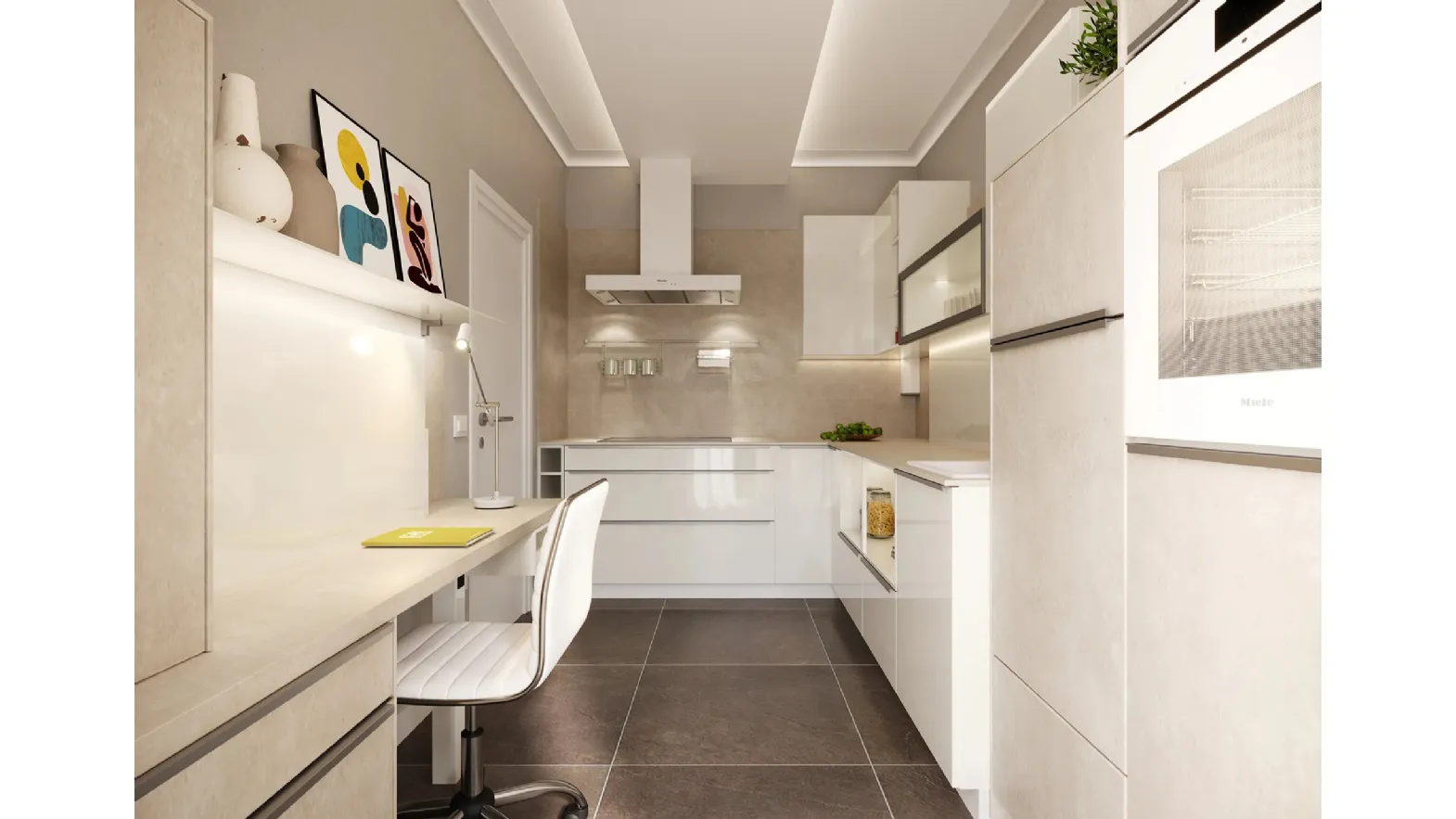 Cucina Moderna angolare Gordon Bianca di Life Cucine