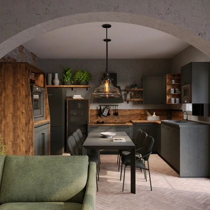 Cucina Moderna angolare Industrial 26 di Life Cucine