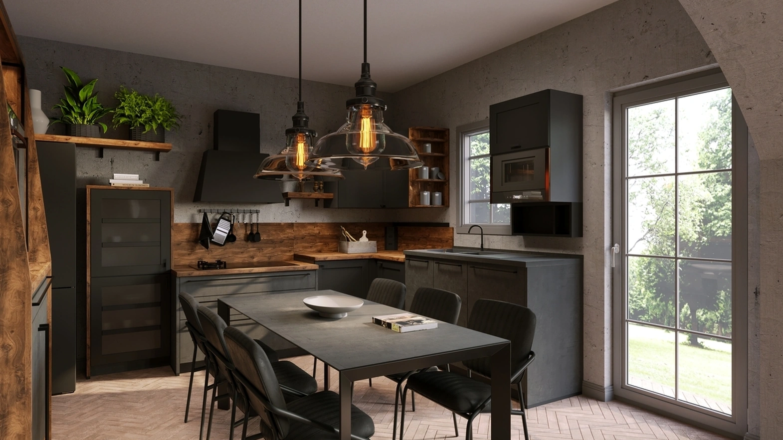 Cucina Moderna angolare Industrial 26 di Life Cucine