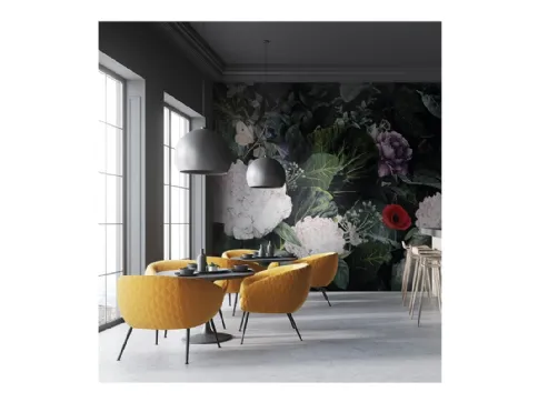 Carta da parati floreale dai colori vivaci Giardino di Adriani e Rossi