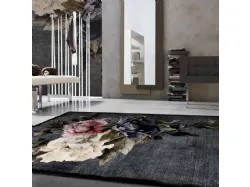 Tappeto con peonie colorate Digit Collection Roses di Adriani e Rossi