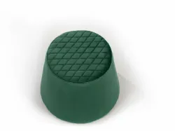 Pouf Buddy in velluto verde trapuntato di Stones