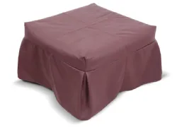 Pouf Letto rivestito in morbida pelle con piedi in PVC di Sofangel