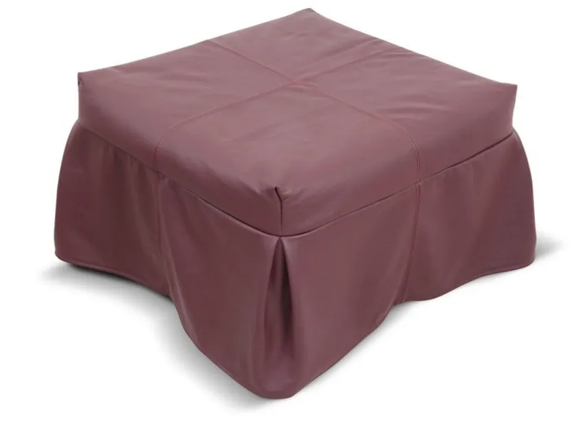 Pouf Letto rivestito in morbida pelle con piedi in PVC di Sofangel