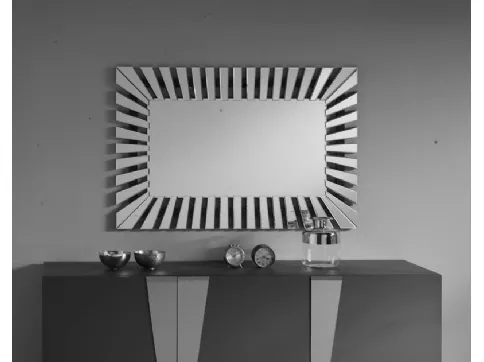Specchio di design in vetro argentato Labas di Stones