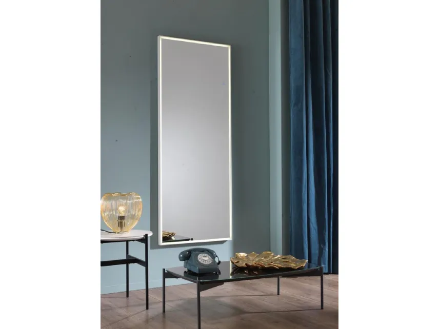 Specchio Lux con cornice in alluminio di Stones