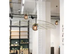 Lampada in metallo verniciato e sfera in vetro di Murano Vogue di Adriani e Rossi