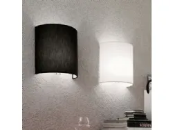 Lampada in tessuto bianco o nero Applique Luna di Adriani e Rossi