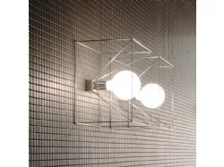 Lampada Applique Reflex in acciaio con lampadina sabbiata di Adriani e Rossi