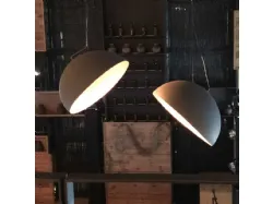 Lampada a sospensione in metallo verniciato nero Domus Degree di Adriani e Rossi