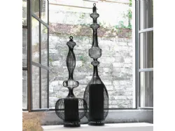 Lampada da tavolo in metallo verniciato nero File Tavolo di Adriani e Rossi