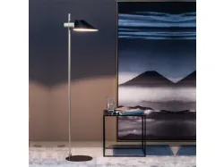 Lampada da terra in metallo cromato Danish Floor di Adriani e Rossi