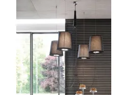 Lampada con paralumi in tessuto Spider di Adriani e Rossi