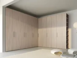 Armadio angolare con anta battente in legno 14D di Ferrimobili