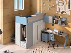 Cameretta moodbook 218 a soppalco in laccato di Ferrimobili