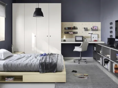 Cameretta con letto a terra Next space 14 di Nidi