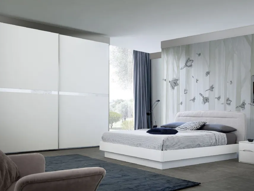 Comodino in laccato bianco opaco Time 3 di S75