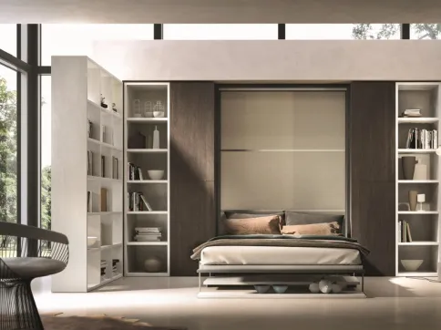 Letto matrimoniale a scomparsa aperto Casanova 4005 di 2B Italia