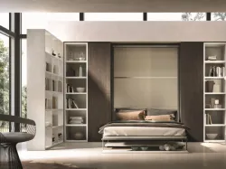 Letto matrimoniale a scomparsa aperto Casanova 4005 di 2B Italia