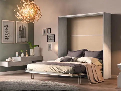 Letto matrimoniale a scomparsa aperto Casanova 4010 di 2B Italia