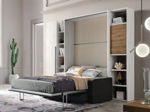 Letto matrimoniale a scomparsa aperto Casanova 4013 di 2B Italia