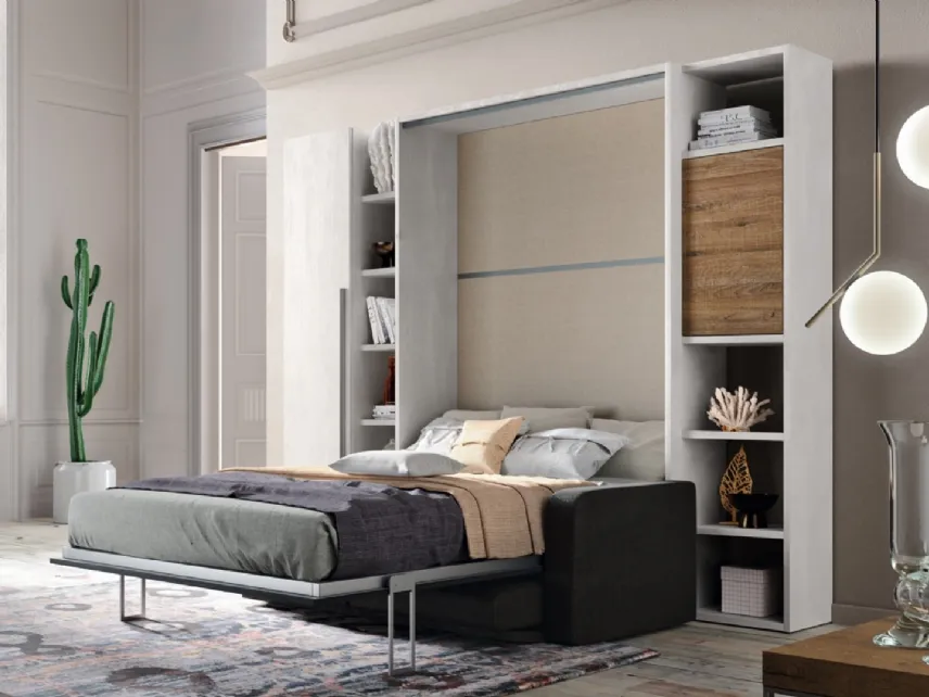 Letto matrimoniale a scomparsa aperto Casanova 4013 di 2B Italia