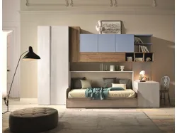 Letto singolo a scomparsa Casanova 4021 in melaminico e laccato di 2B Italia