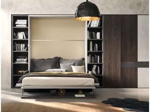 Letto matrimoniale a scomparsa aperto Casanova 4001 di 2B Italia