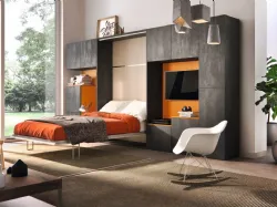 Letto a scomparsa Casanova composizione 4002 di 2B Italia