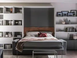 Letto matrimoniale a scomparsa aperto Vertigo Sofa 01 di Essedue