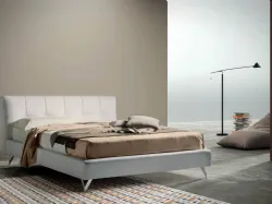 Letto con testiera in tessuto trapuntato Contemporary di Bside