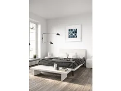 Letto con testiera Mostar in melaminico Olmo Shade di Cinquanta3