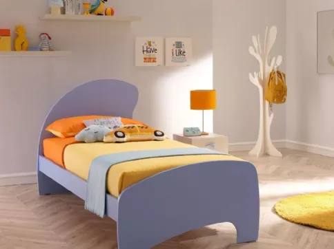 Letto singolo in laccato opaco con testiera SC111 Moretti Compact
