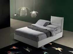 Letto matrimoniale con testiera relax regolabile Sharp di Bside