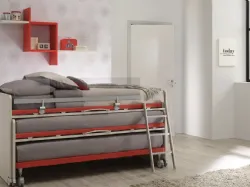 Letto salvaspazio a tre letti SC302 di Moretti Compact