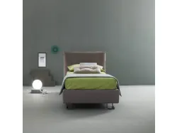 Letto moderno in tessuto con testiera Snap di Bside