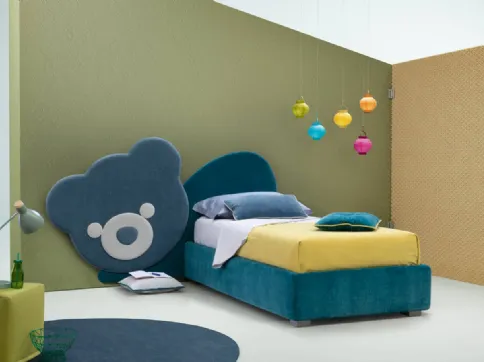 Letto singolo in tessuto per bambini Ted di Bside