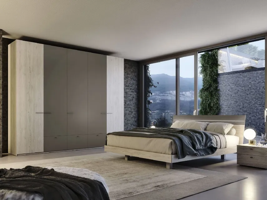 Letto in laccato opaco con testiera illuminata a Led Street Led di S75