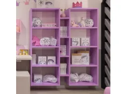 Libreria sospesa in laccato lilla MC034 di Moretti Compact