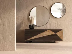 Madia in legno con inserto in legno secolare Slice di Nature Design
